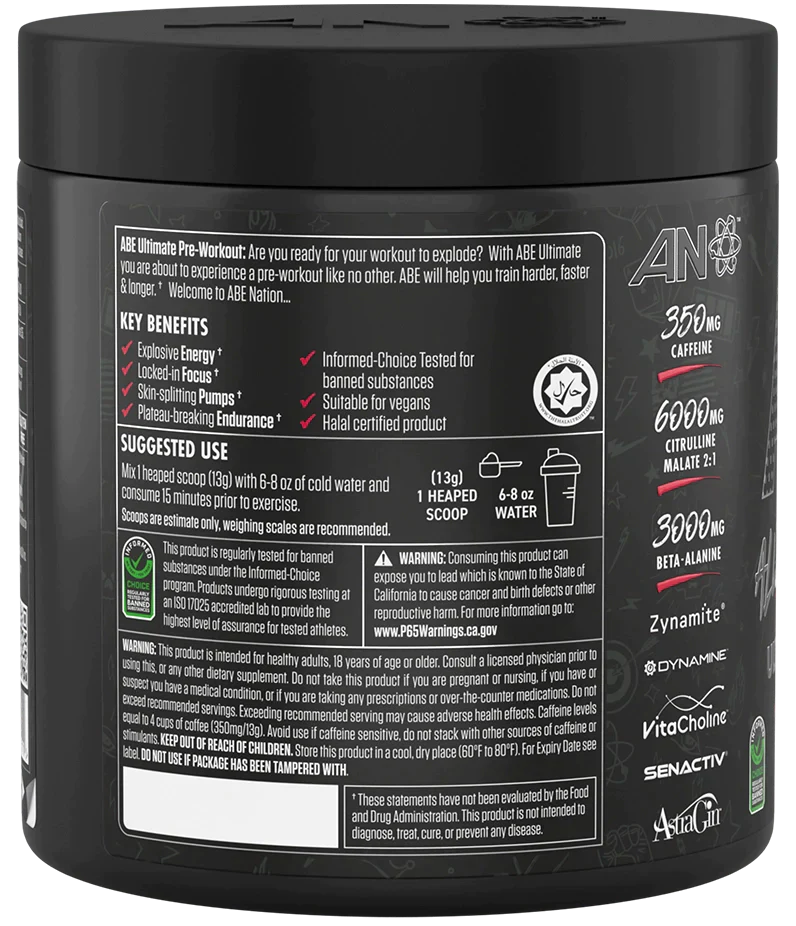 ABE Ultimate Pre-Workout 390g (13.75oz) - 30 servings