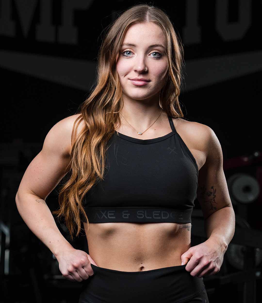 Black High-Neck Sports Bra