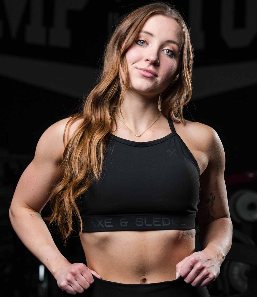 Black High-Neck Sports Bra