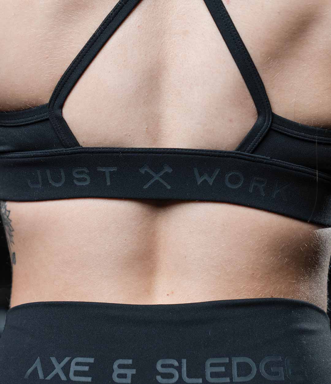 Black High-Neck Sports Bra