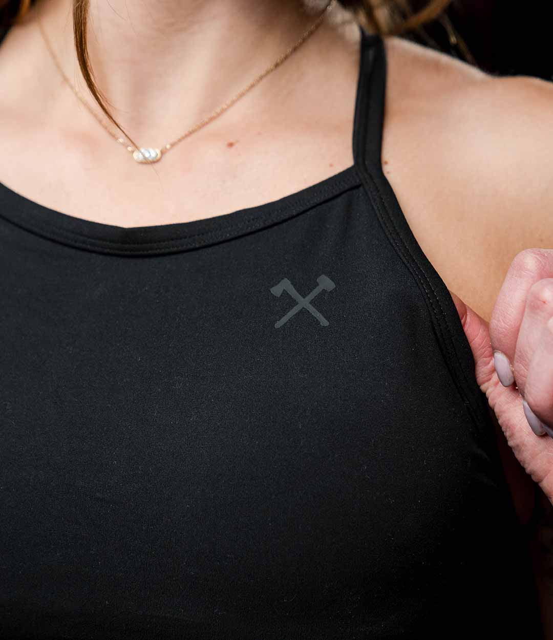Black High-Neck Sports Bra