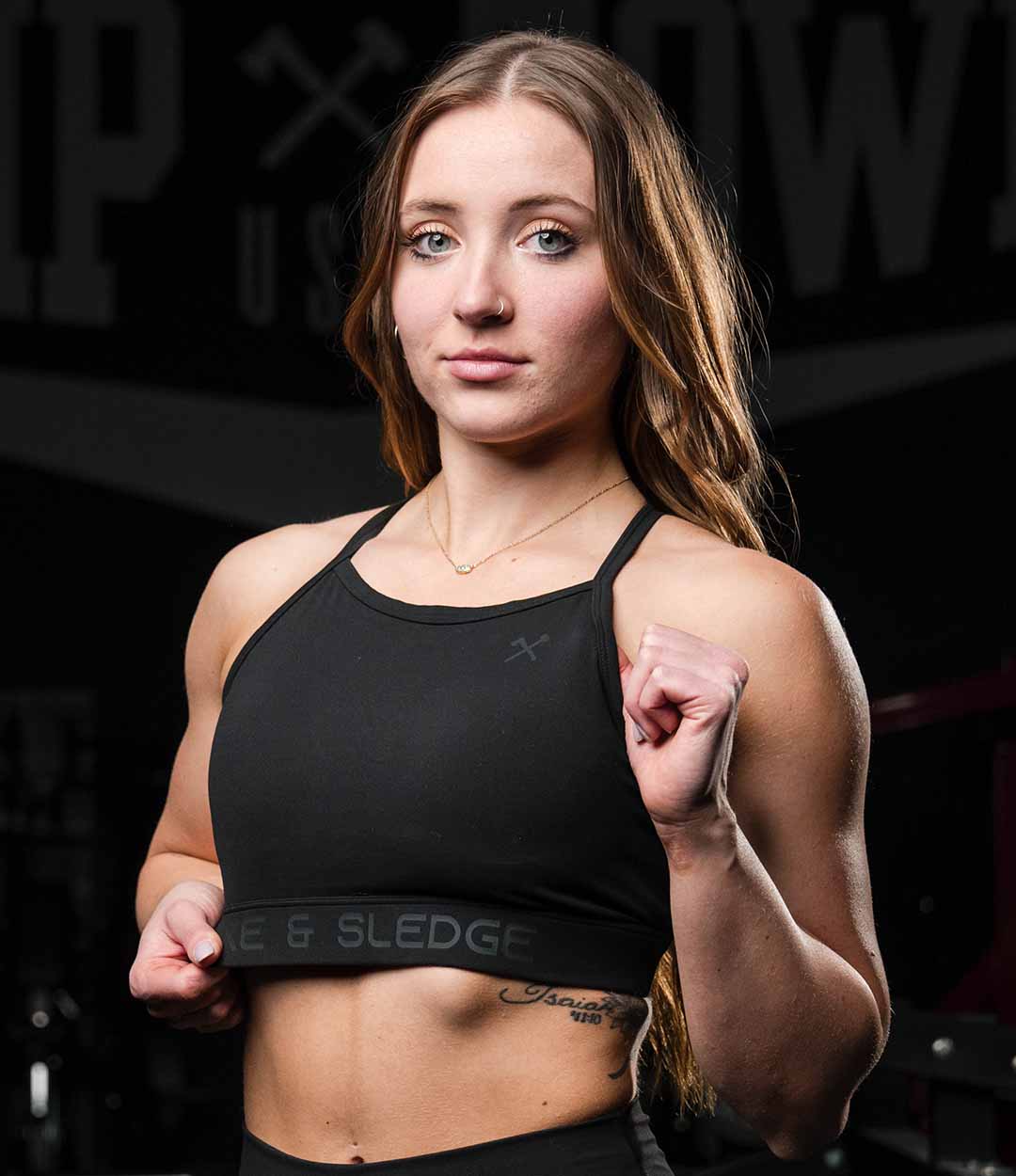 Black High-Neck Sports Bra