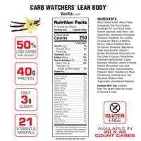 Lean Body CarbWatchers All-in-One Protein Shake Packets