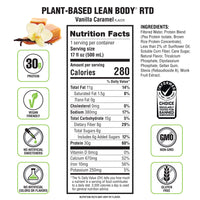 Lean Body Plant Based Ready-to-Drink Protein Shake (17oz) 12 Pack - S&S