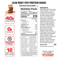 Lean Body Ready-to-Drink Protein Shake (17oz) 12 Pack - S&S