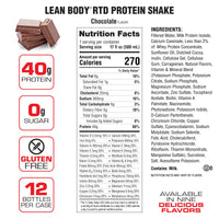 Lean Body Ready-to-Drink Protein Shake (17oz) 12 Pack