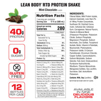 Lean Body Ready-to-Drink Protein Shake (17oz) 12 Pack
