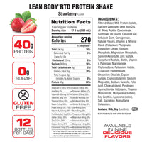 Lean Body Ready-to-Drink Protein Shake (17oz) 12 Pack