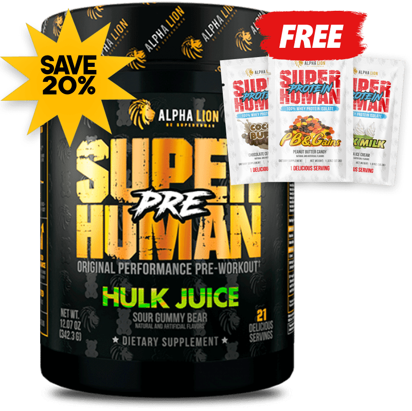 SUPERHUMAN® PRE-WORKOUT (AND FREE PROTEIN!)