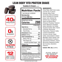 Lean Body Ready-to-Drink Protein Shake (17oz) 12 Pack - S&S