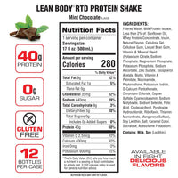 Lean Body Ready-to-Drink Protein Shake (17oz) 12 Pack - S&S