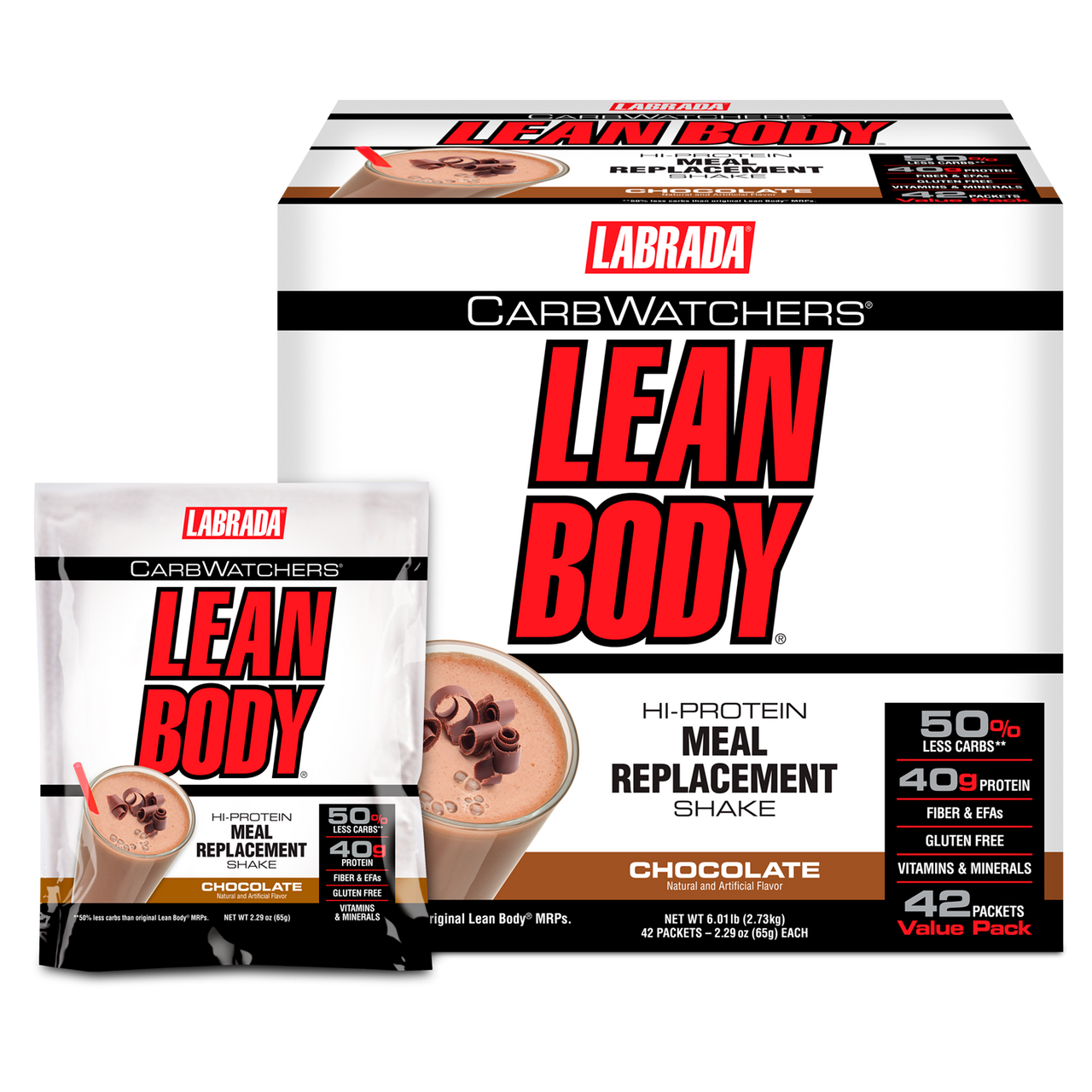 Lean Body CarbWatchers All-in-One Protein Shake Packets