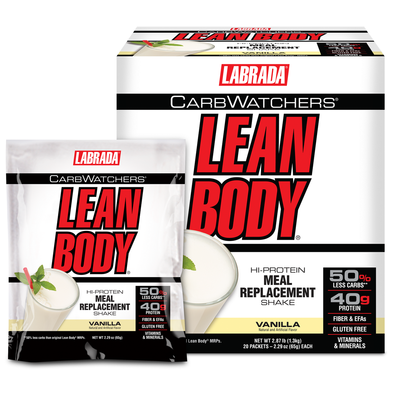 Lean Body CarbWatchers All-in-One Protein Shake Packets