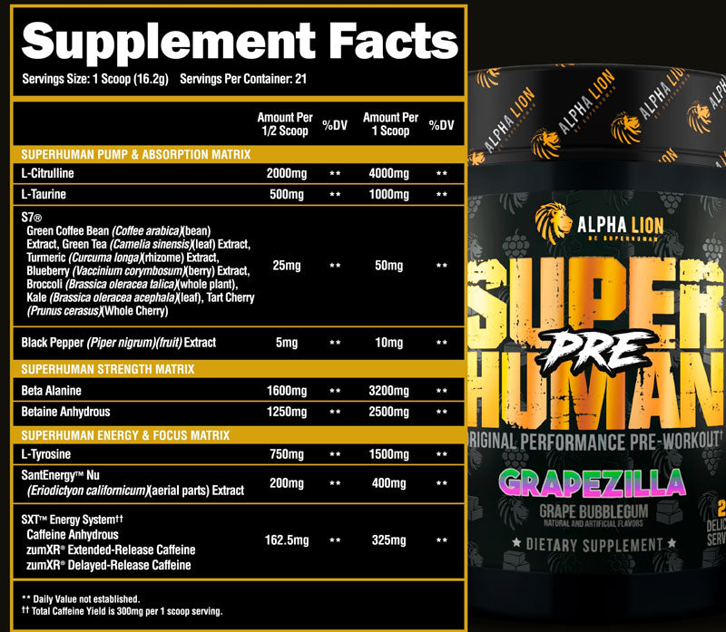 SUPERHUMAN® PRE-WORKOUT - Original Performance Pre-Workout.†