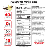 Lean Body Ready-to-Drink Protein Shake (17oz) 12 Pack - S&S