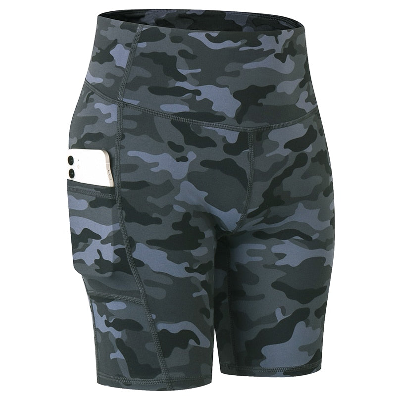 Yoga Shorts with Pocket Running Tights Short