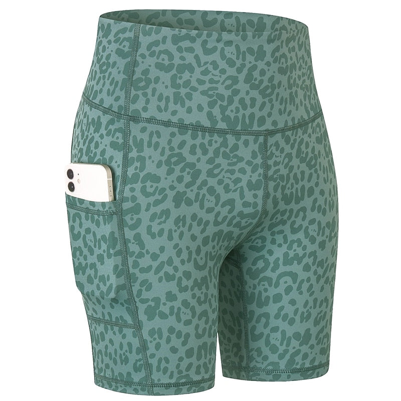 Yoga Shorts with Pocket Running Tights Short