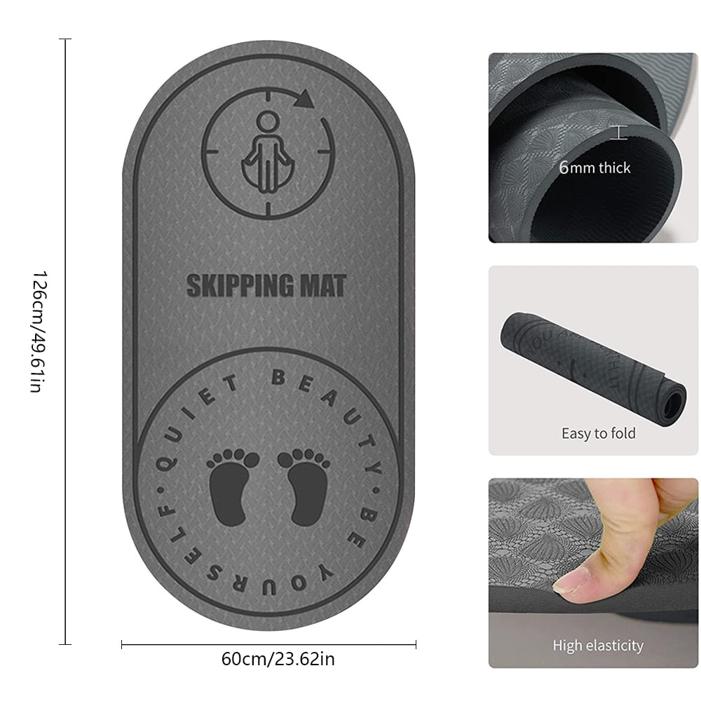 Anti-noise Jump Rope Mat Exercise Shock Absorption Yoga Mat