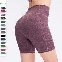 Yoga Shorts with Pocket Running Tights Short