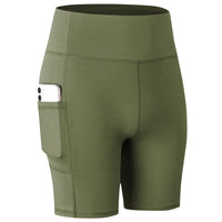 Yoga Shorts with Pocket Running Tights Short