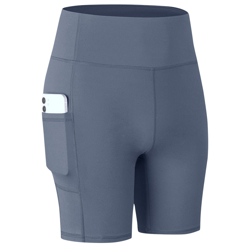 Yoga Shorts with Pocket Running Tights Short