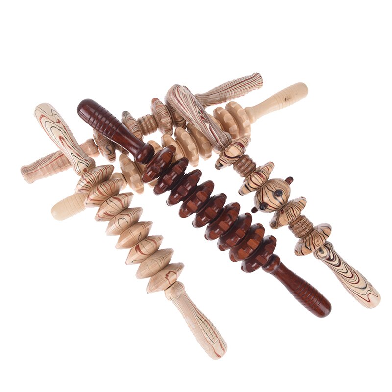 Useful Sports Full Body Muscle Massager Wood Roller Stick Trigger Point Recovery Tool Deep Relax Gear Massage Wood Roller Stick