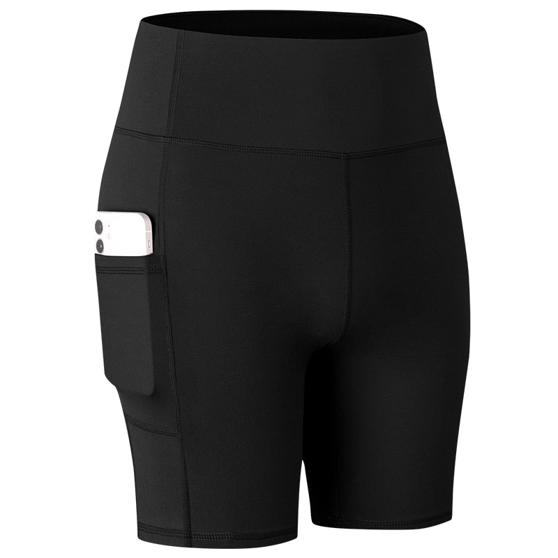 Yoga Shorts with Pocket Running Tights Short
