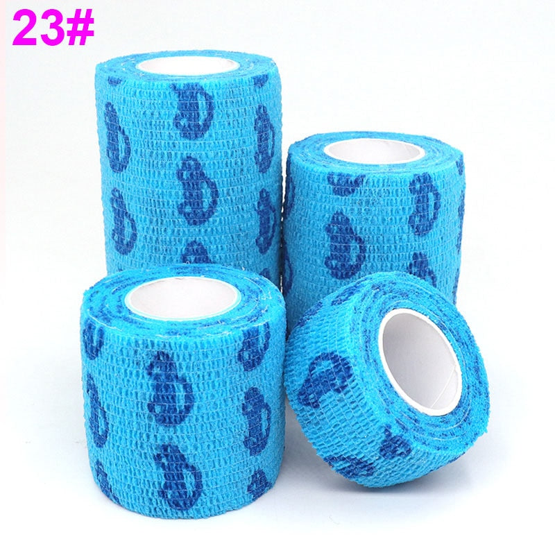 1 Pcs Printed Sports Knee Protector 4.8m Medical Therapy Elastic Bandage