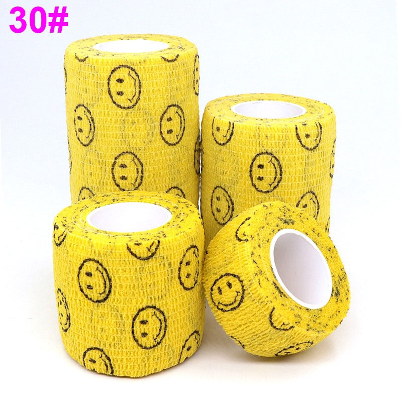 1 Pcs Printed Sports Knee Protector 4.8m Medical Therapy Elastic Bandage