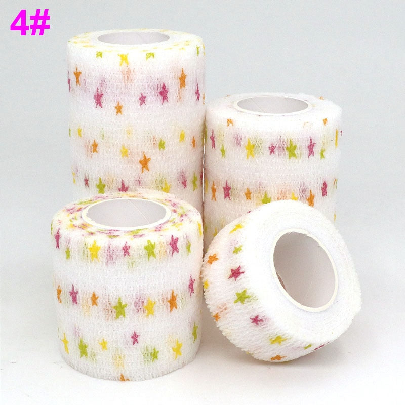 1 Pcs Printed Sports Knee Protector 4.8m Medical Therapy Elastic Bandage