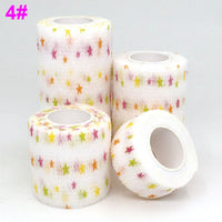 1 Pcs Printed Sports Knee Protector 4.8m Medical Therapy Elastic Bandage