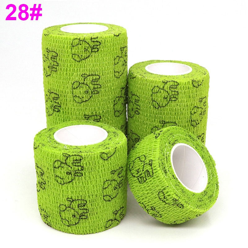1 Pcs Printed Sports Knee Protector 4.8m Medical Therapy Elastic Bandage