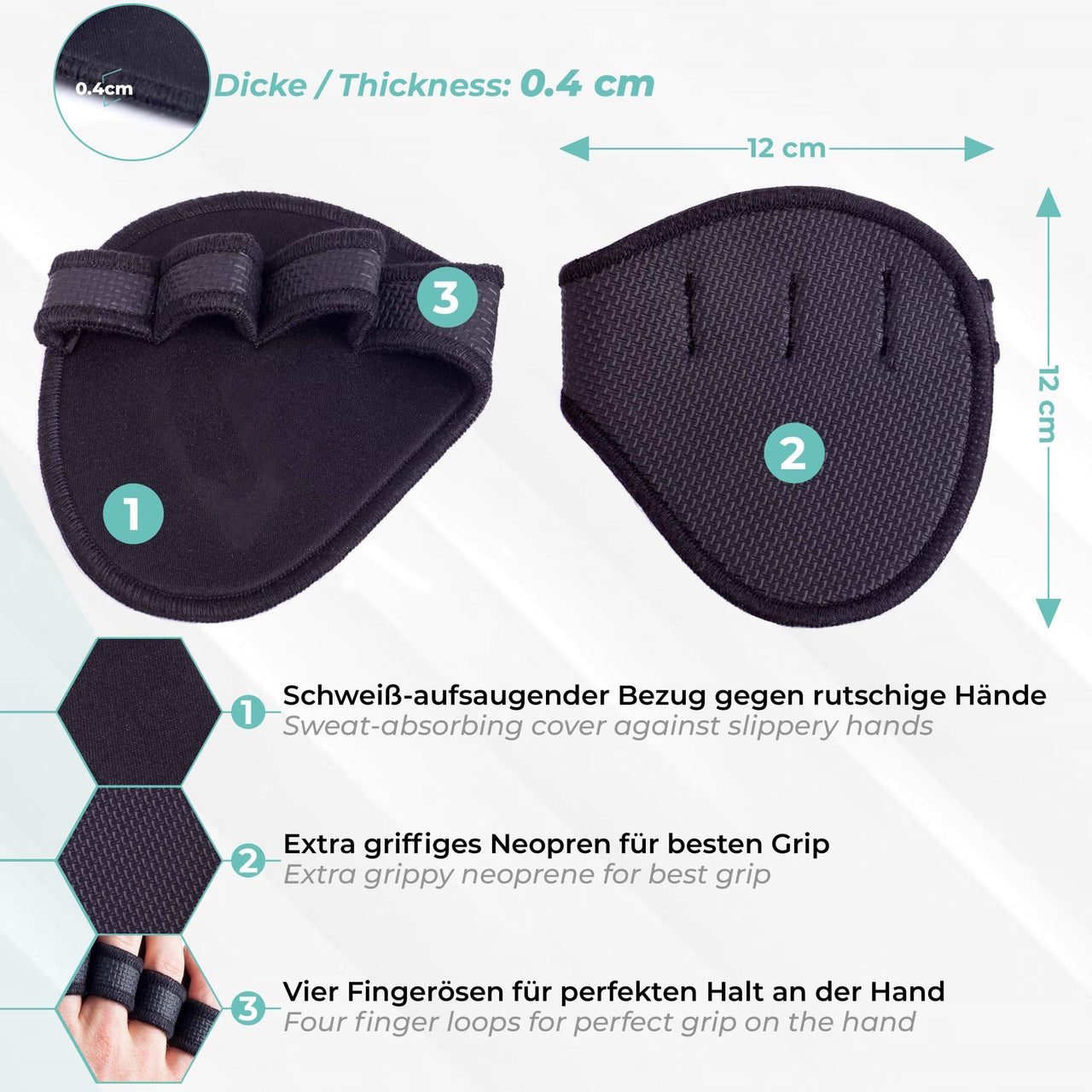 Lifting Palm Dumbbell Grips Pads Unisex