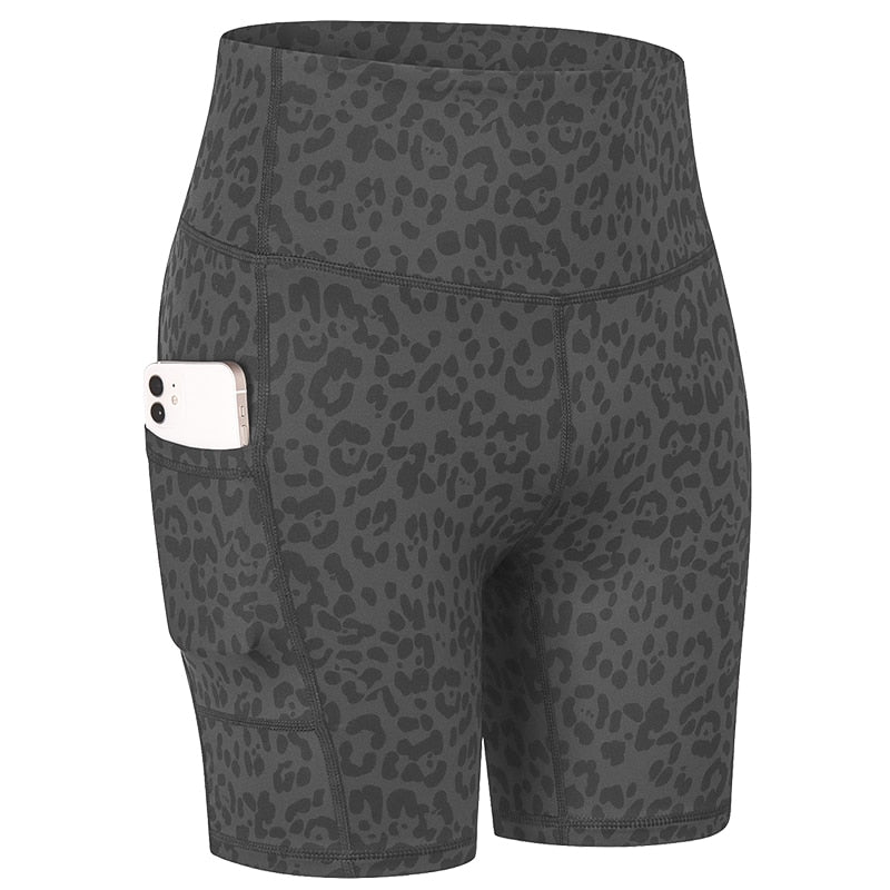 Yoga Shorts with Pocket Running Tights Short
