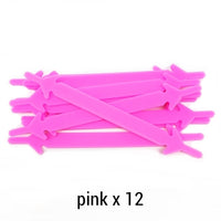 12pcs/lot Silicone Shoelaces No tie Elastic Shoe Laces