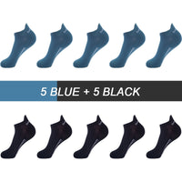 10Pairs High Quality Men Ankle Socks Breathable Cotton Sports Socks Mesh Casual Athletic Summer Thin Cut Short Sokken Size 38-48