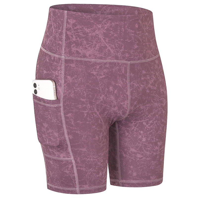 Yoga Shorts with Pocket Running Tights Short