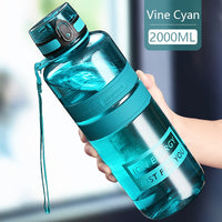 1L 1.5L 2L Fitness Sports Water Bottle Large Capacity