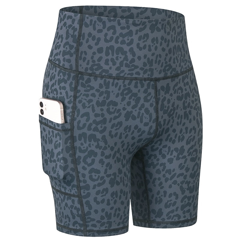 Yoga Shorts with Pocket Running Tights Short