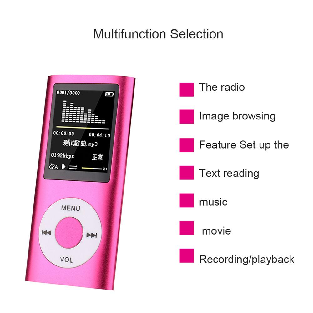 1.8-inch Mp3 Player Portable Stereo Music Playing Sports Walkman with Fm Radio Video Ebook Rechargeable Battery For Windows Mac