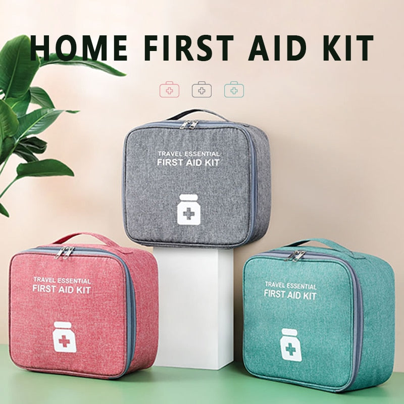 Home Family First Aid Kit Bag Large Capacity Medicine Organizer Box Storage Bag Travel Survival Emergency Empty Portable