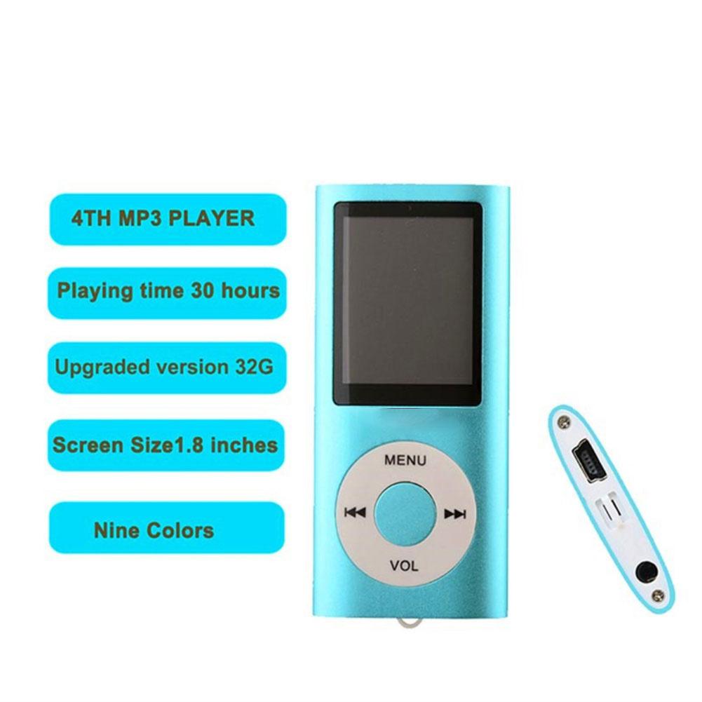 1.8-inch Mp3 Player Portable Stereo Music Playing Sports Walkman with Fm Radio Video Ebook Rechargeable Battery For Windows Mac