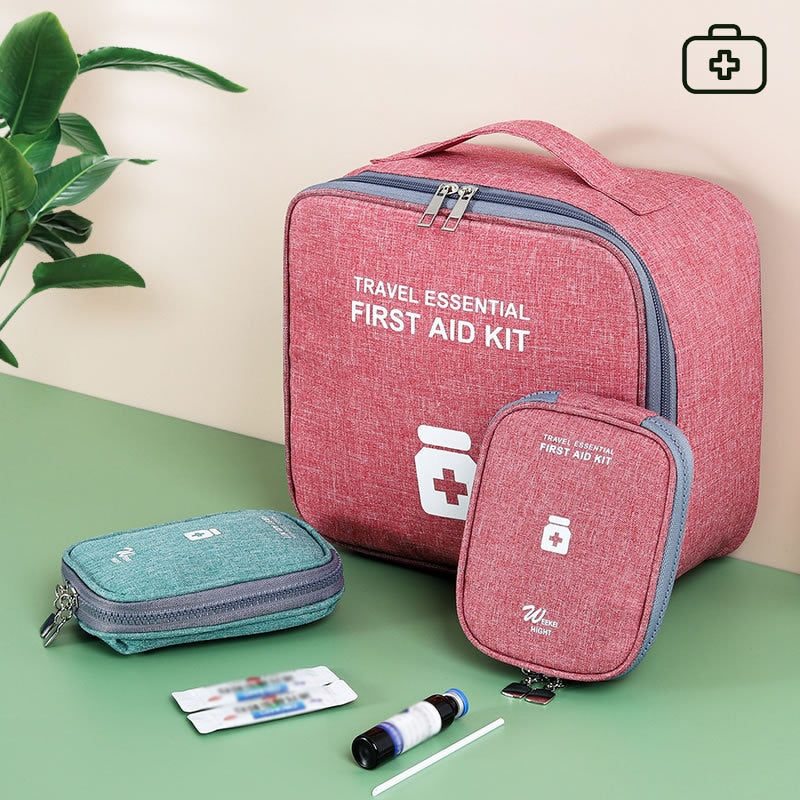 Home Family First Aid Kit Bag Large Capacity Medicine Organizer Box Storage Bag Travel Survival Emergency Empty Portable
