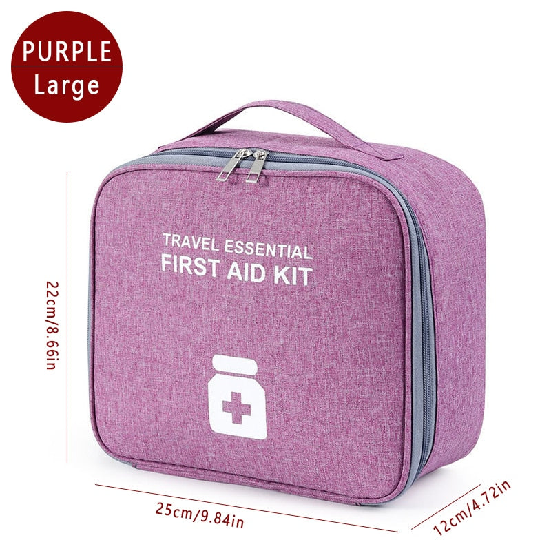 Home Family First Aid Kit Bag Large Capacity Medicine Organizer Box Storage Bag Travel Survival Emergency Empty Portable