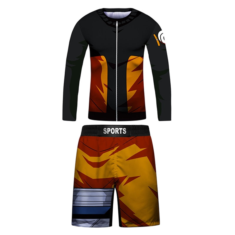 Kids Rashguard Jiu Jitsu T-shirt+Pant Suit MMA