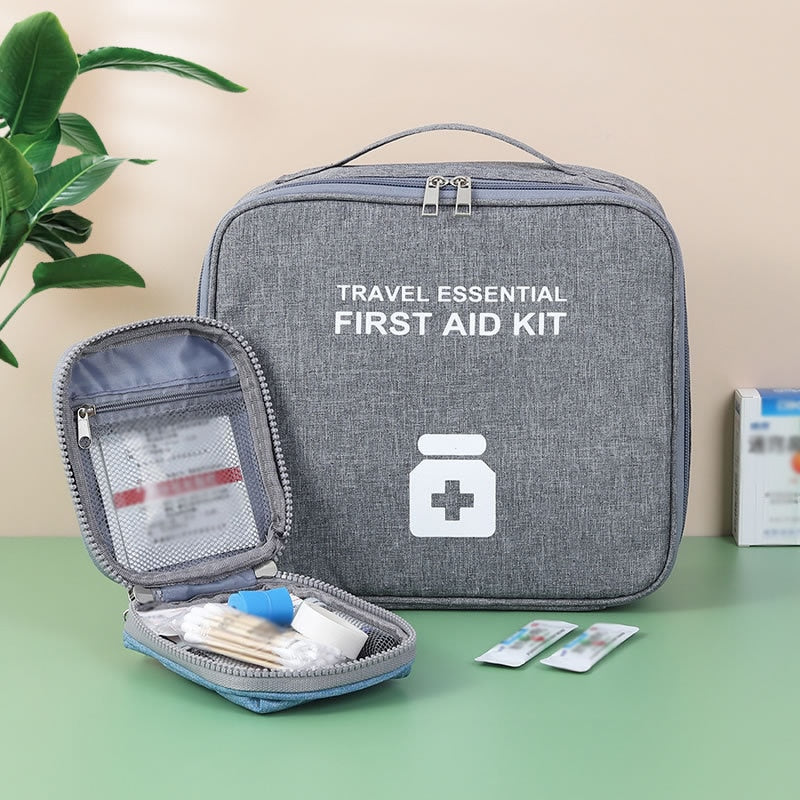 Home Family First Aid Kit Bag Large Capacity Medicine Organizer Box Storage Bag Travel Survival Emergency Empty Portable