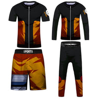 Kids Rashguard Jiu Jitsu T-shirt+Pant Suit MMA