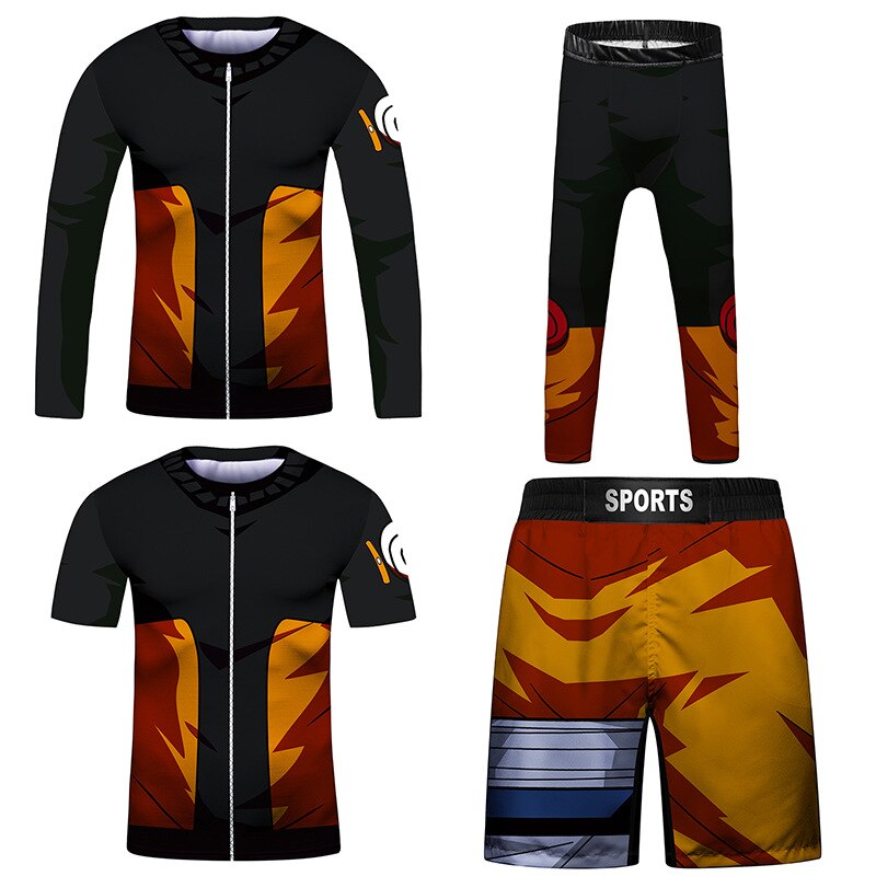 Kids Rashguard Jiu Jitsu T-shirt+Pant Suit MMA