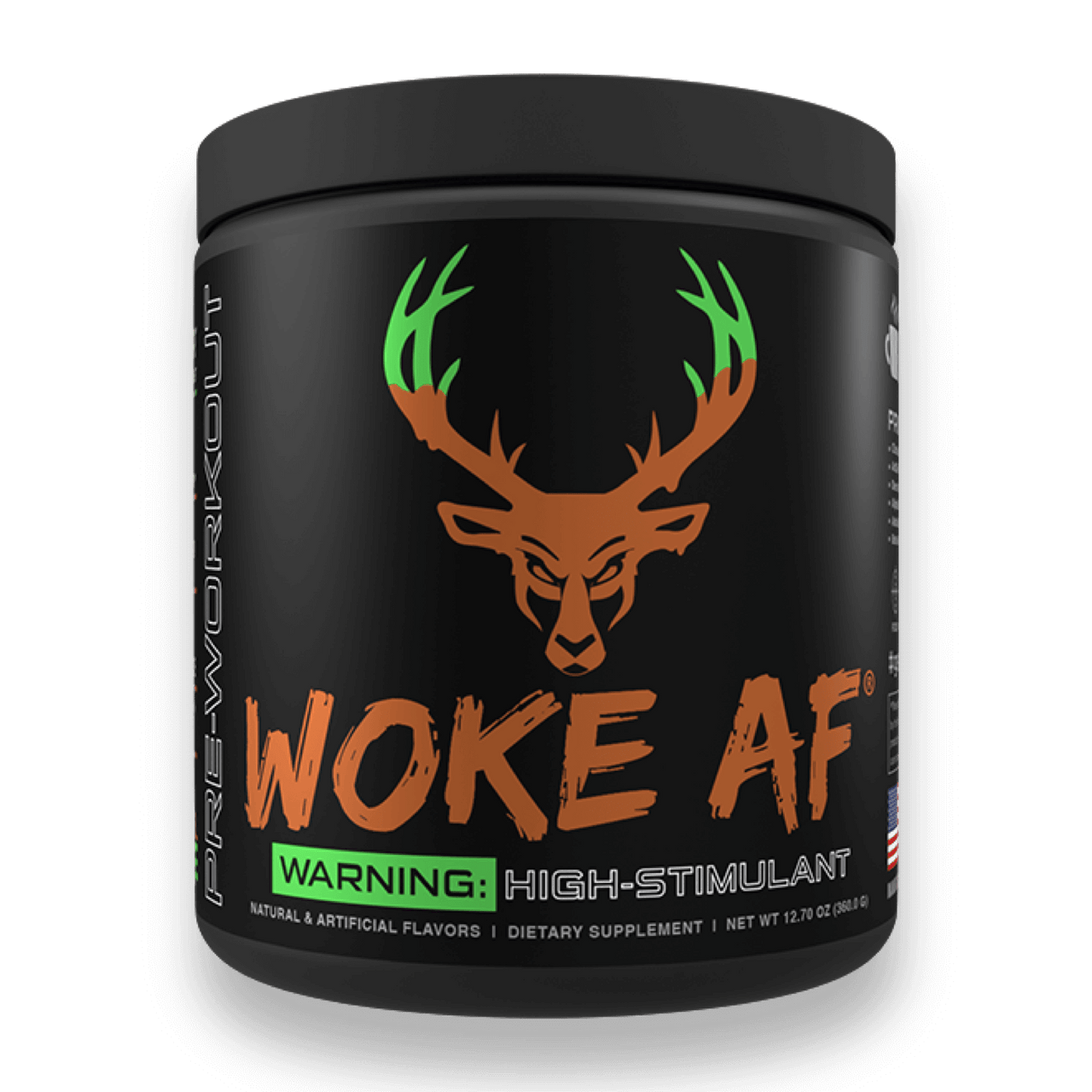 Bucked Up WOKE AF - High Stim Pre Workout | Builtathletics.com | $52.95 | Pre Workout | Best Sellers, high caffeine, high stim, Pre-Workout