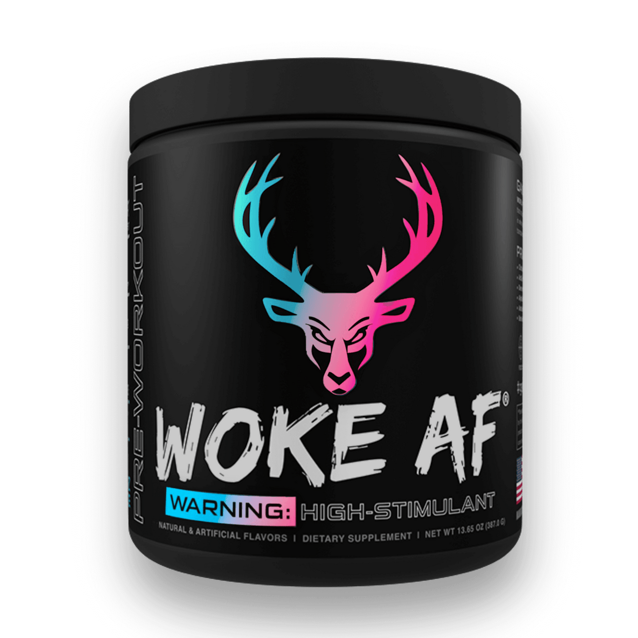 Bucked Up WOKE AF - High Stim Pre Workout | Builtathletics.com | $52.95 | Pre Workout | Best Sellers, high caffeine, high stim, Pre-Workout